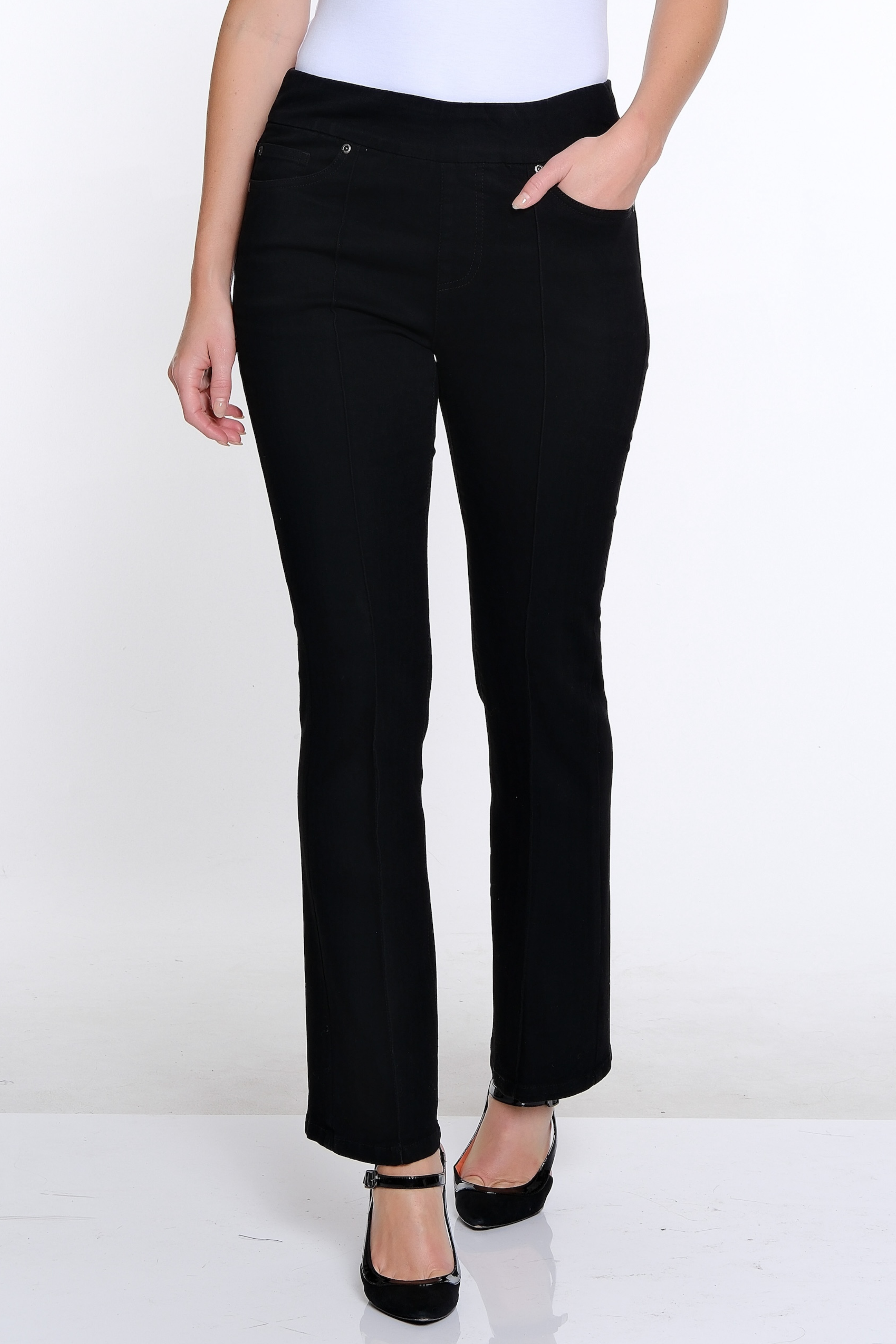 ★★Columbia★★ MILLABEL PINTUCK DENIM PANTS Black Denim CI Columbia Authentic Fit Jeans Size 8 Black Denim Straight Leg