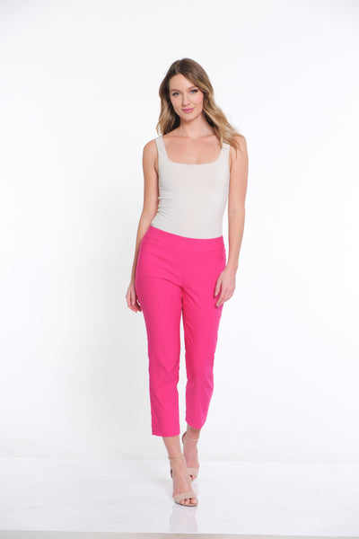 Pull-On Crop Pant With Real Front & Back Pockets - Bright Fuchsia