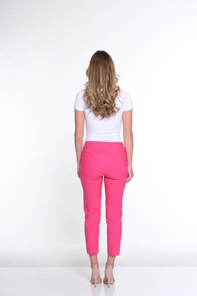 Pull-On Crop Pant With Real Front & Back Pockets - Bright Pink