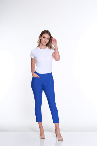 Pull-On Crop Pant With Real Front & Back Pockets - Bright Royal
