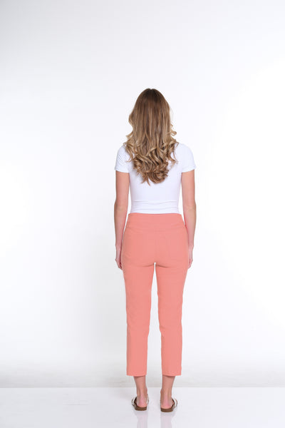 Pull-On Crop Pant With Real Front & Back Pockets - Melon