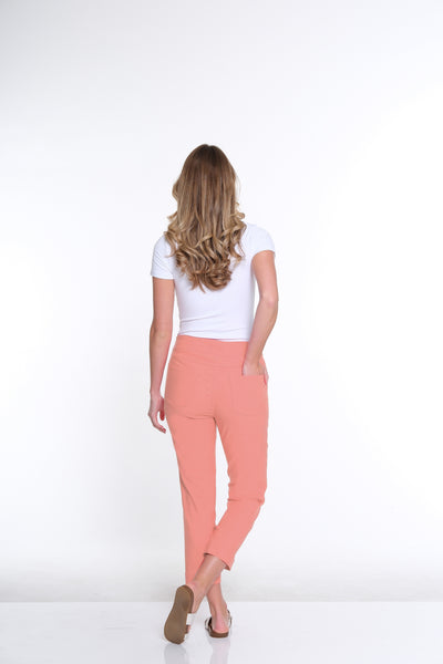 Pull-On Crop Pant With Real Front & Back Pockets - Melon