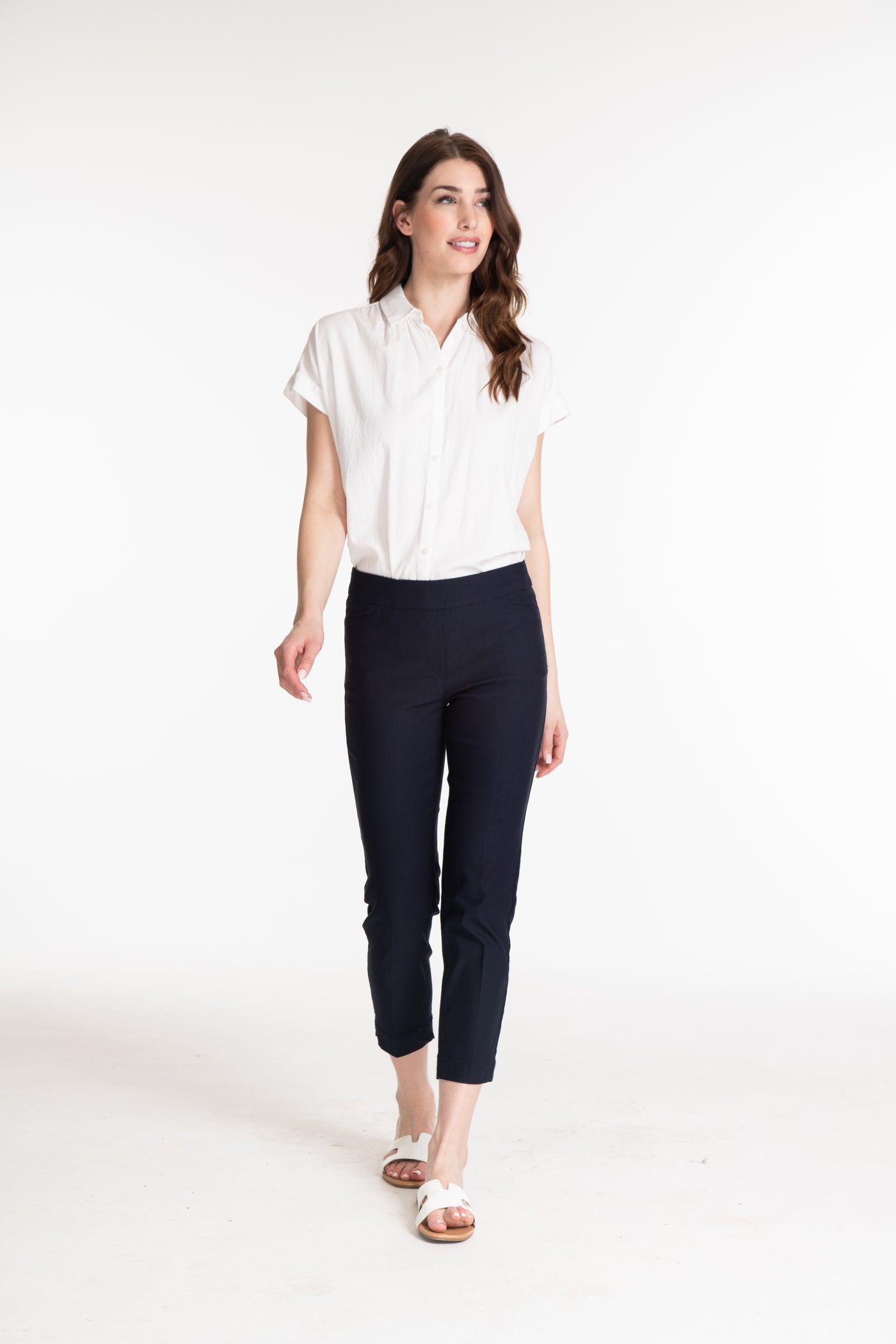 Pull-On Crop Pant With Real Front & Back Pockets - Petite - Midnight