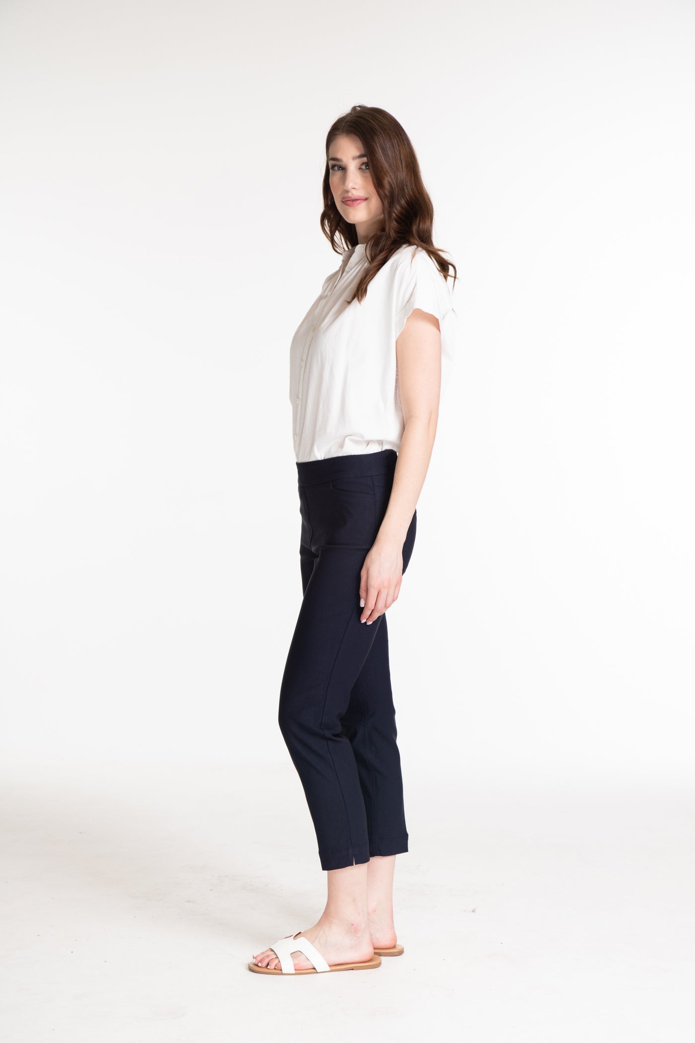 Pull-On Crop Pant With Real Front & Back Pockets - Petite - Midnight