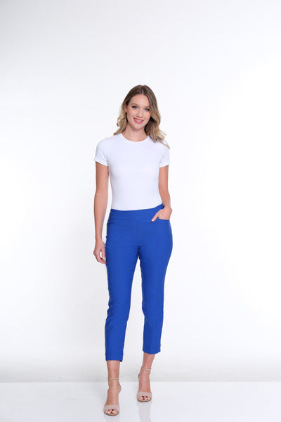 Pull-On Crop Pant With Real Front & Back Pockets - Royal