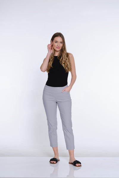 Pull-On Crop Pant With Real Front & Back Pockets - Petite - Sky Grey