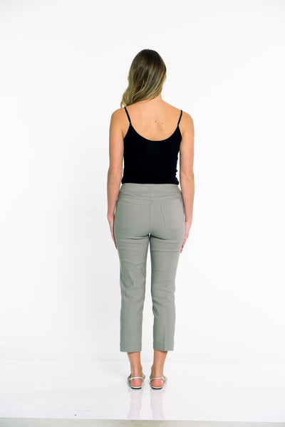 PLUS Pull-On Crop Pant With Real Front & Back Pockets - Women's - Nickel