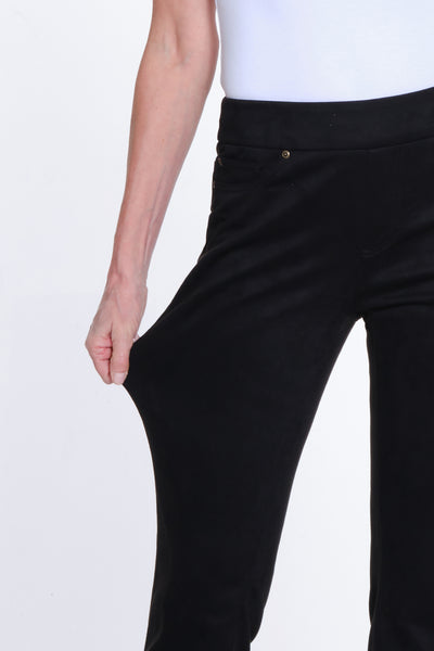 Pull-On Flare Leg Solid Denim Jean - Black Denim