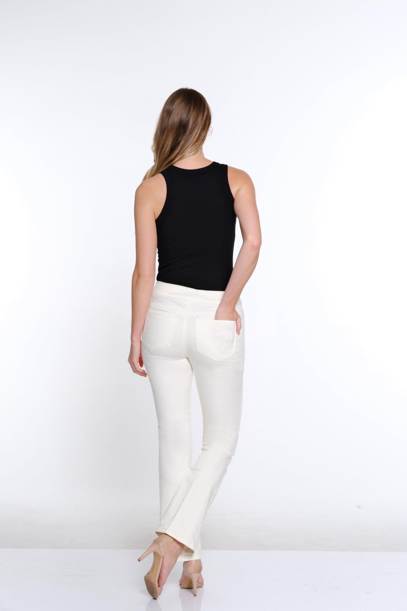 Flare Leg Jean- Ivory