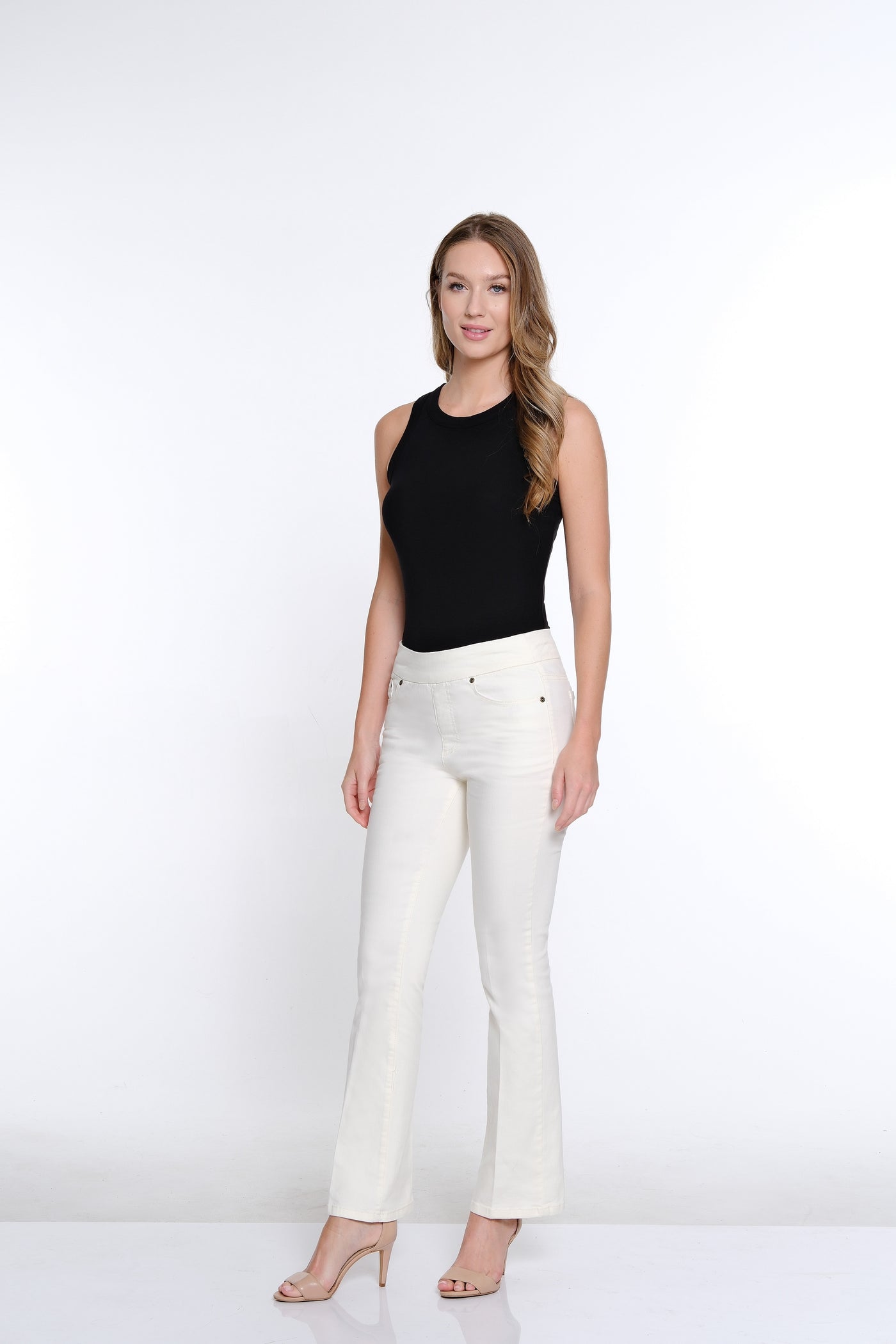 Flare Leg Jean- Ivory