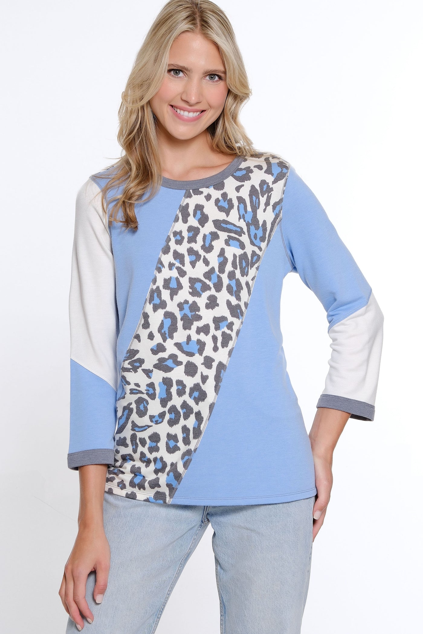 Color Block Print Top - Women's - Multi