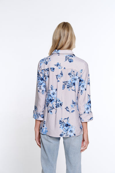 Floral Print Woven Shirt - Women's - Multi