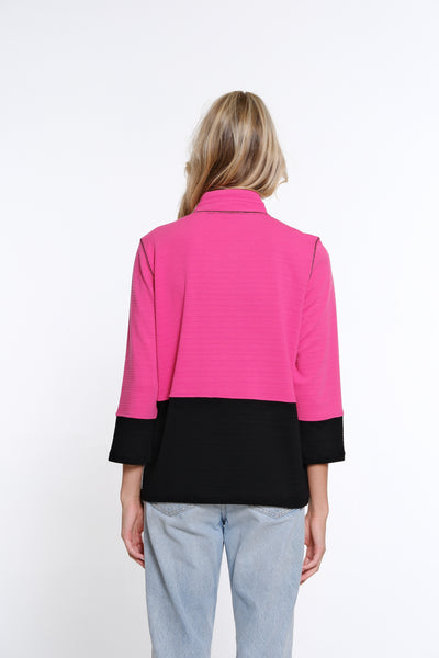 Solid & Striped Jacquard Jacket - Women's - Fuchsia