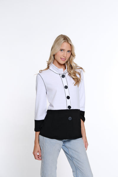 Solid & Striped Jacquard Jacket - Women's - White