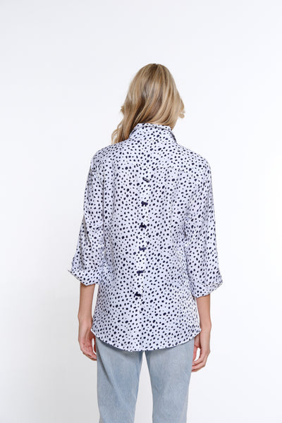 Print Shimmer Shirt - Midnight