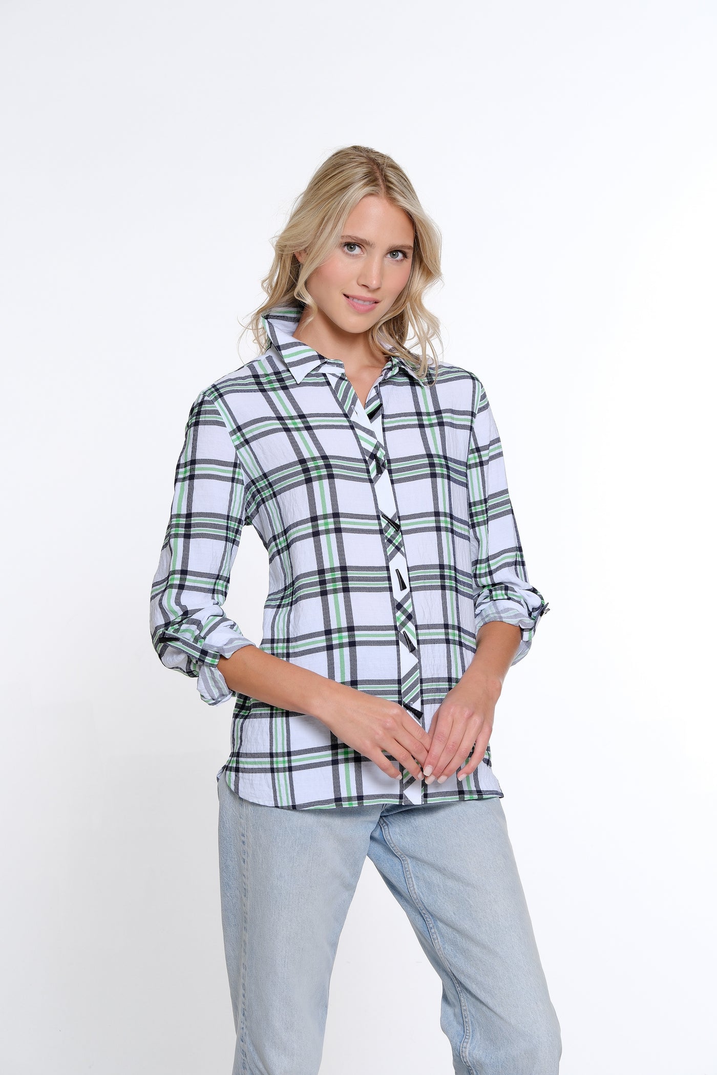 Plaid Print Woven Shirt - Multi