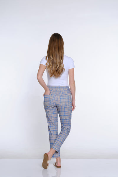 Print Ankle Pant - Plaid Multi