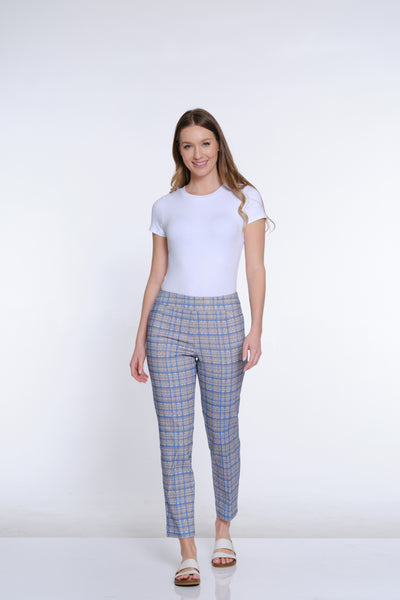 Print Ankle Pant - Plaid Multi