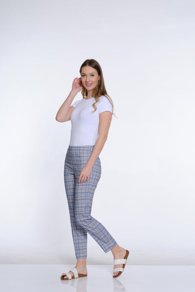 Print Ankle Pant - Plaid Multi