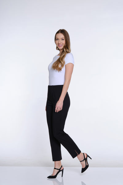 Terry Knit Ankle Pant - Black