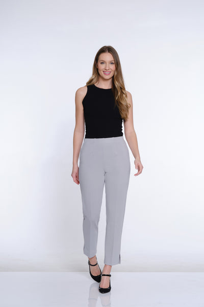 Terry Knit Ankle Pant - Sky Grey