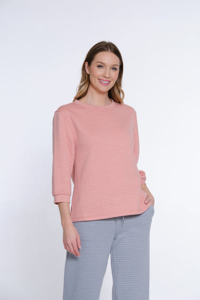 Jacquard Knit Top - Women's - Blush