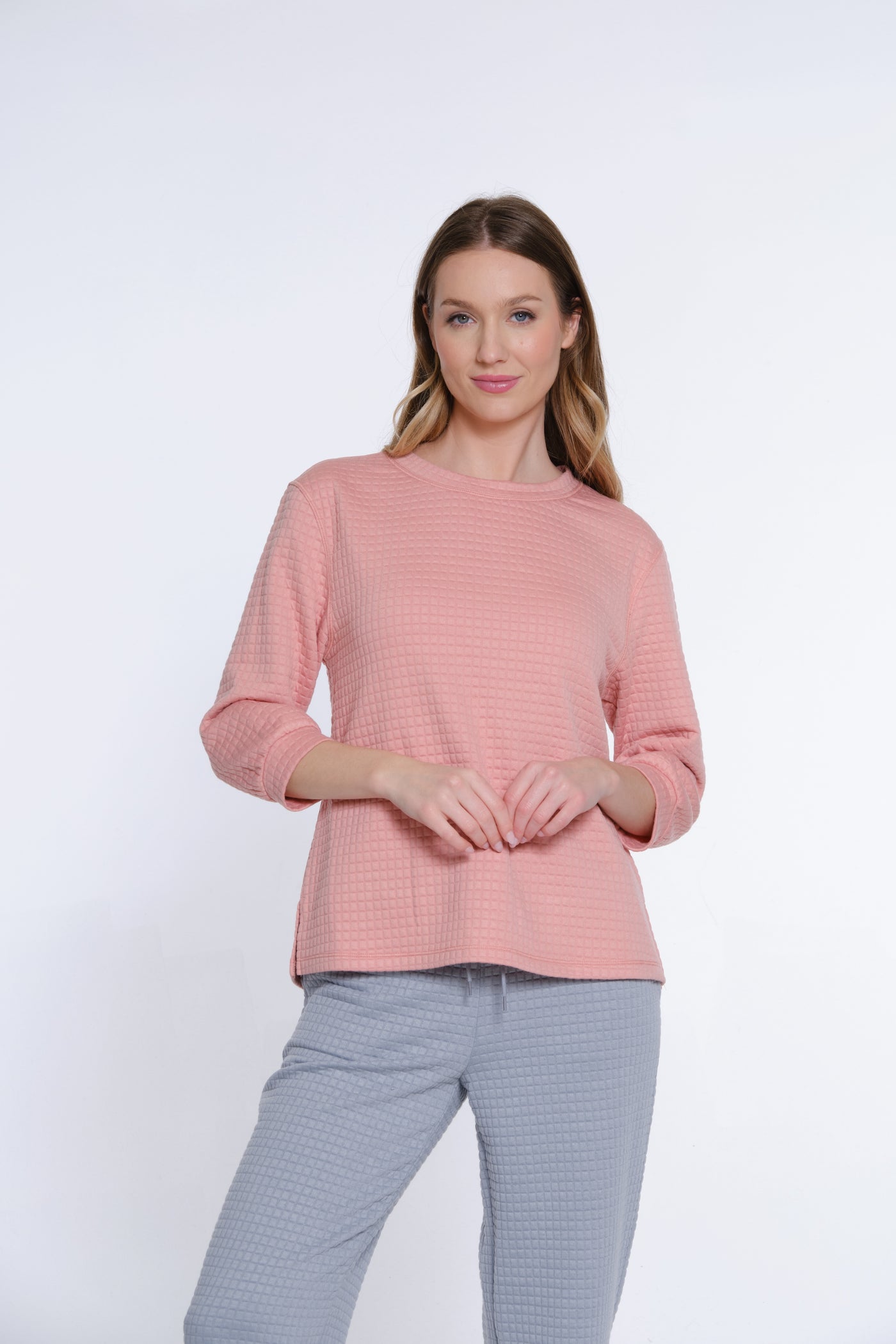 Jacquard Knit Top - Women's - Blush