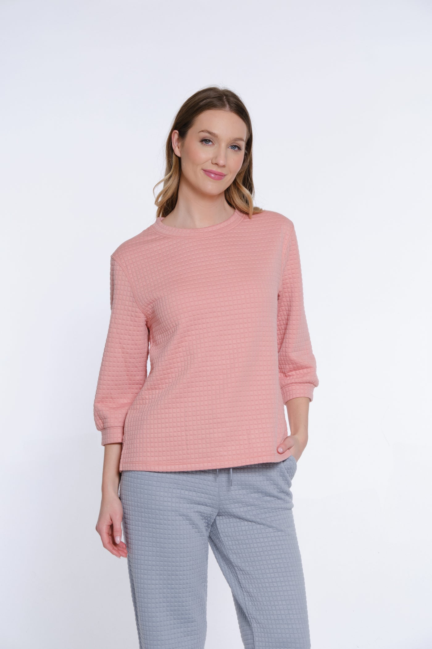 Jacquard Knit Top - Women's - Blush