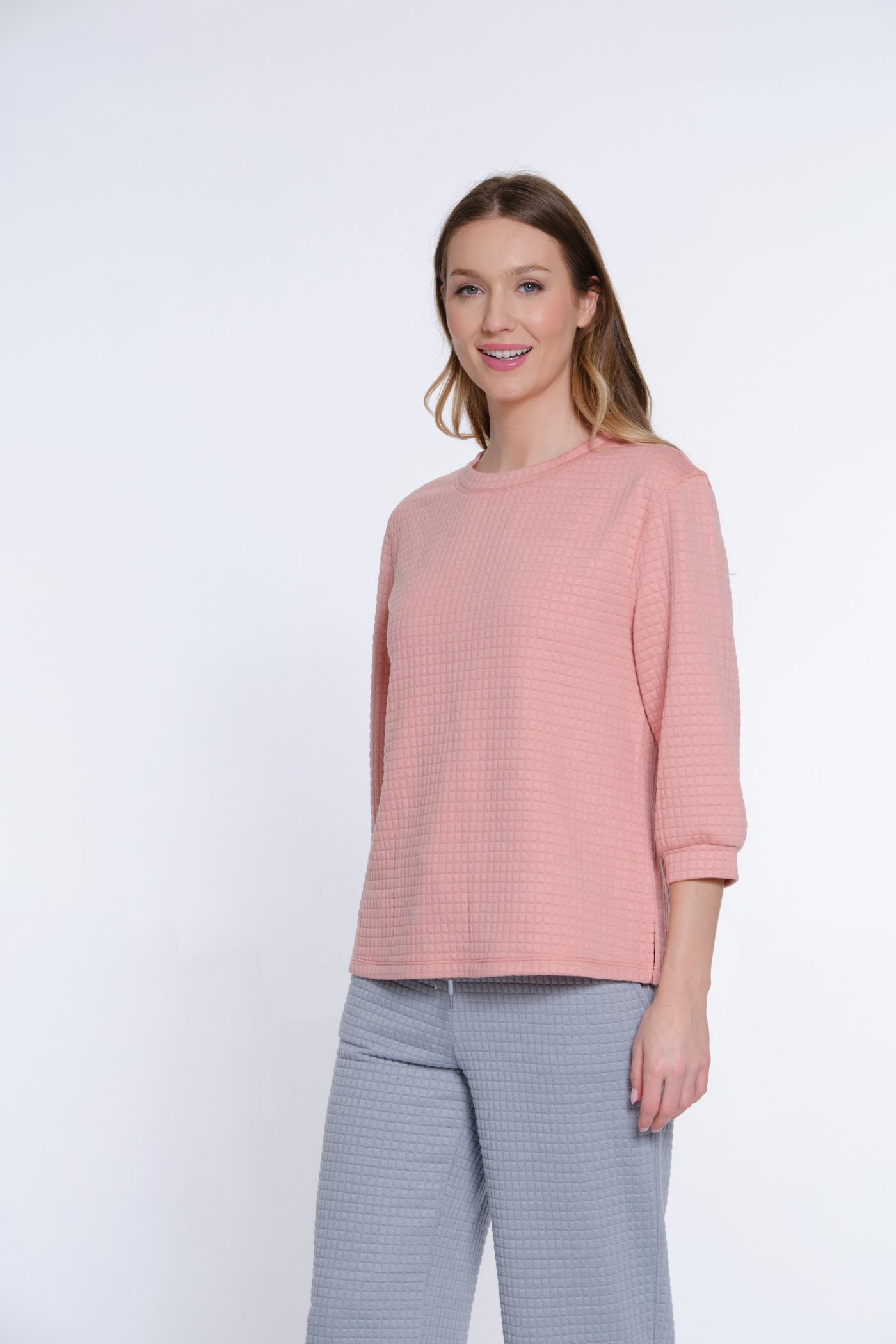 Jacquard Knit Top - Women's - Blush