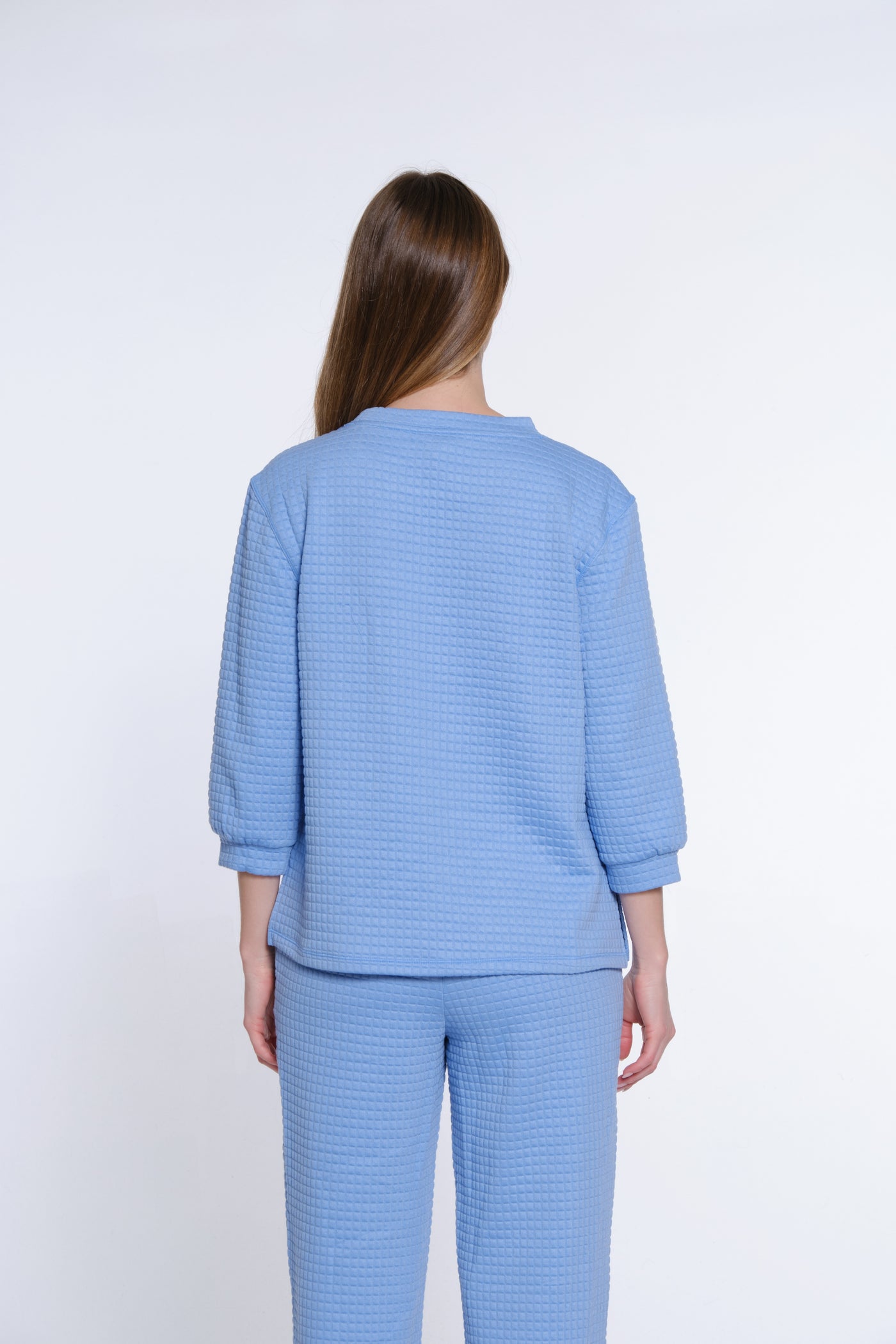 Jacquard Knit Top - Women's - Cornflower