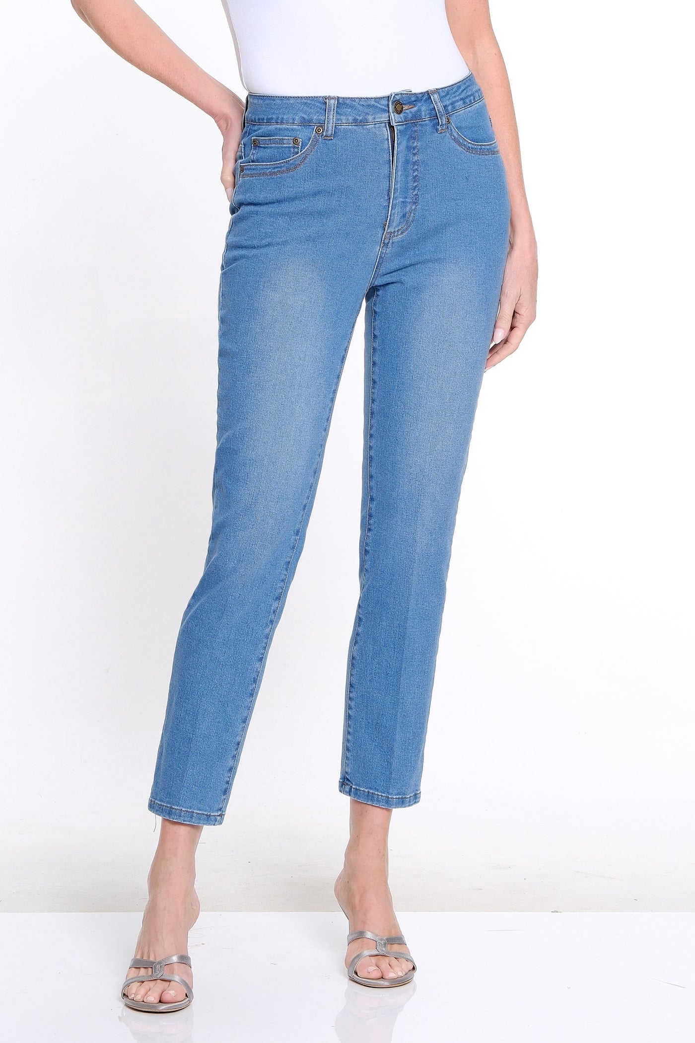 Classic Denim Ankle Jean - Medium Indigo – SYI Brands-Multiples