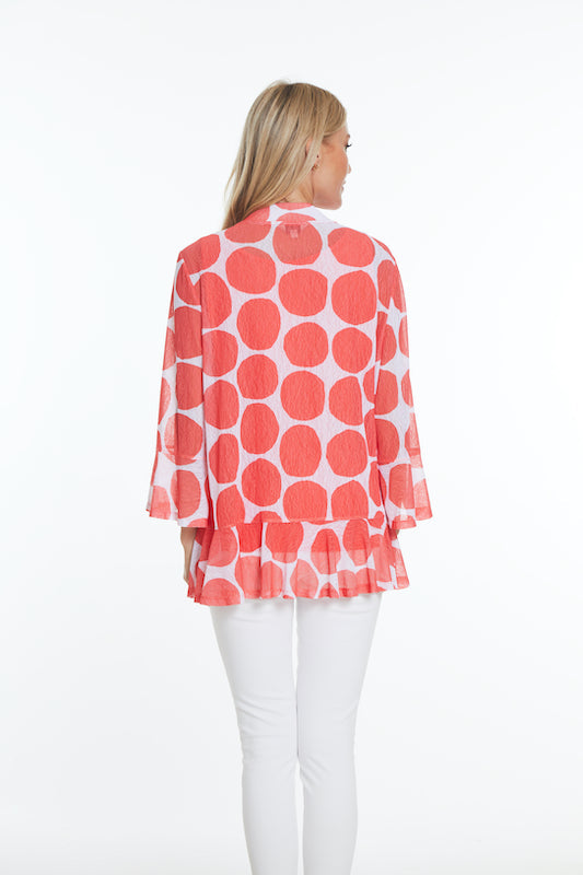 3/4 Sleeve Jacket - Women's - Pink Print