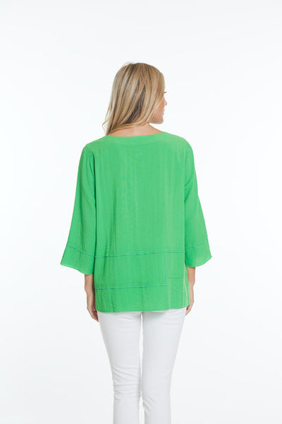 3/4 Sleeve Woven Top - Women's - Bright Green