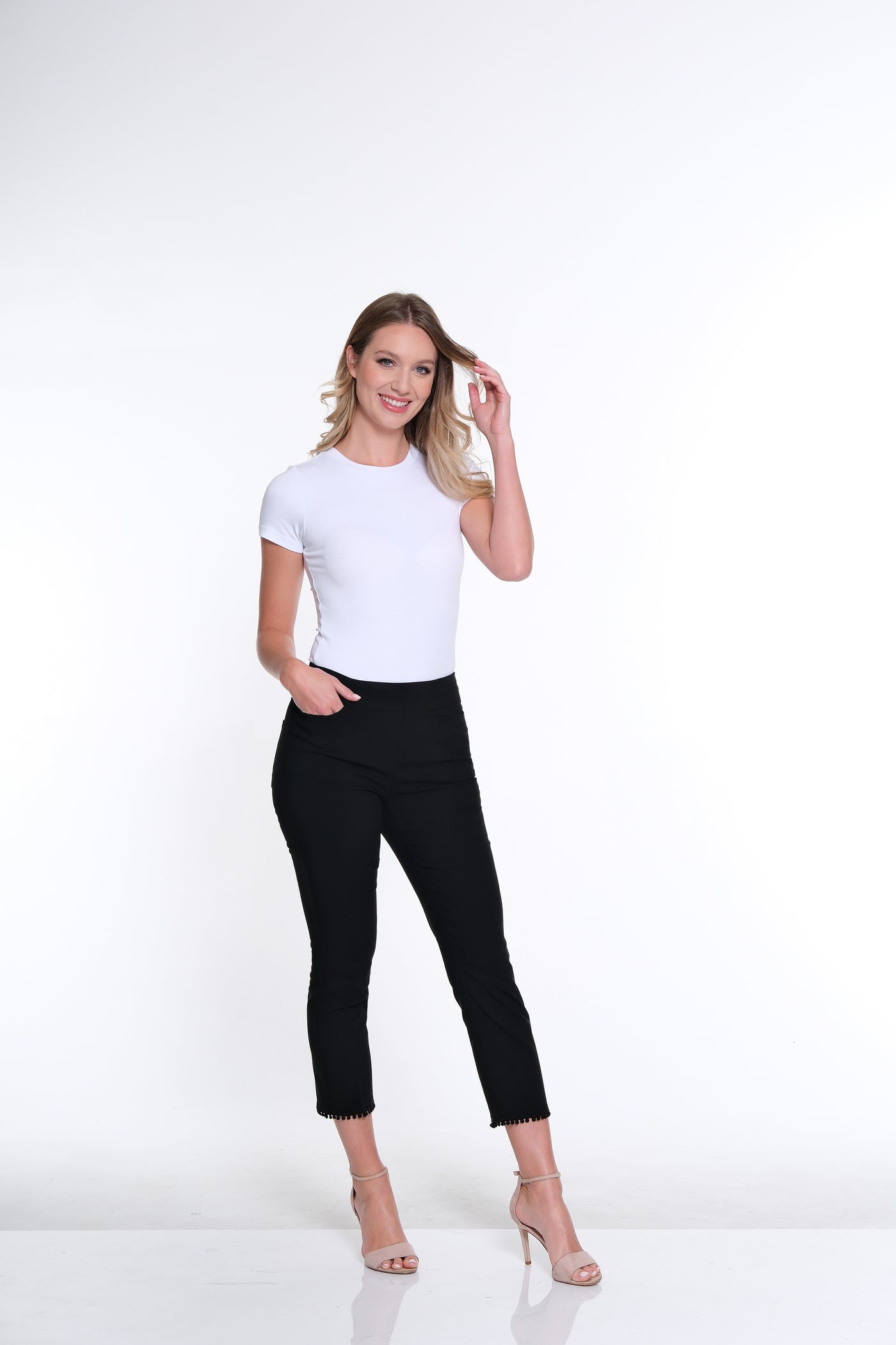 Denim Crop Pant- Black