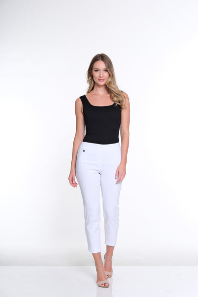 Woven Crop Pant- White