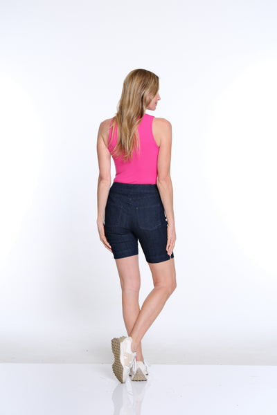 Pull On Denim Short with Real Pockets - Denim