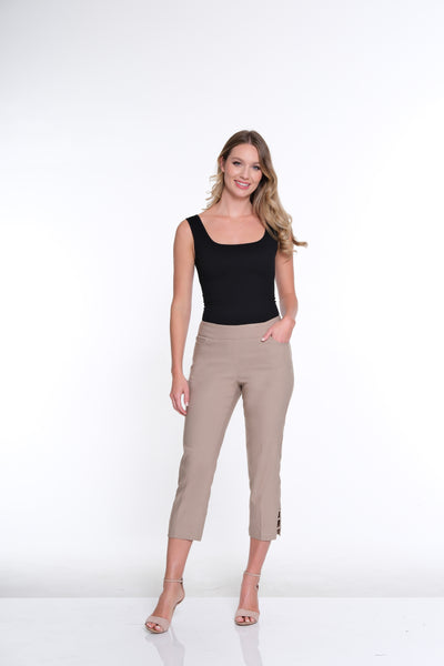 3-Strap Hem Pant- Stone