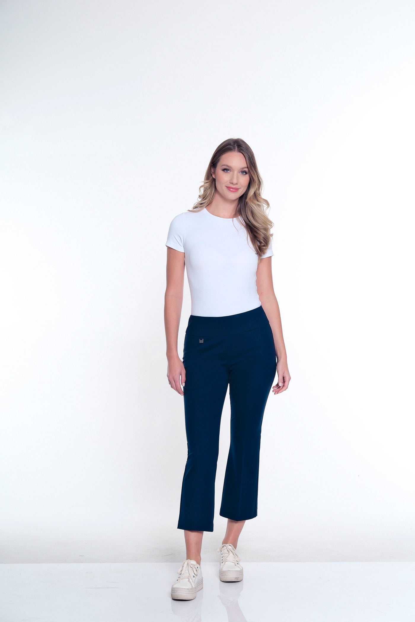 Flared Crop Pant- Midnight