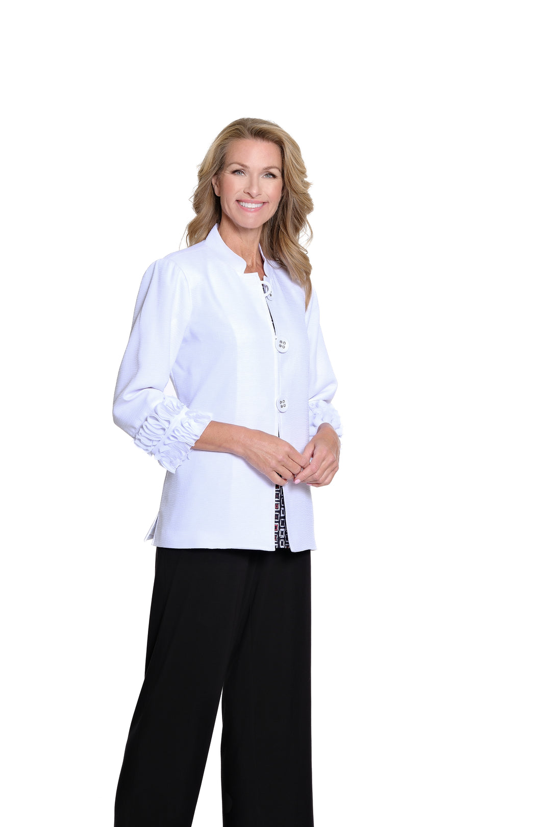 muguet stand collar midi coat  (ivory） Woven Stand Collar Pleated Cinched Waist Long Sleeve Maxi