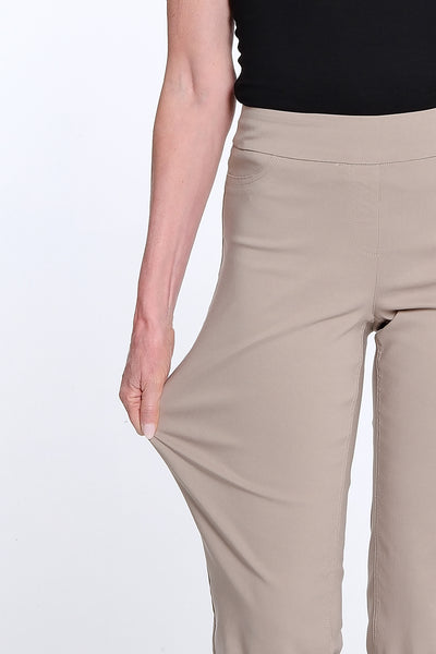 Capri Pant with Scallop Lace Hem - Stone