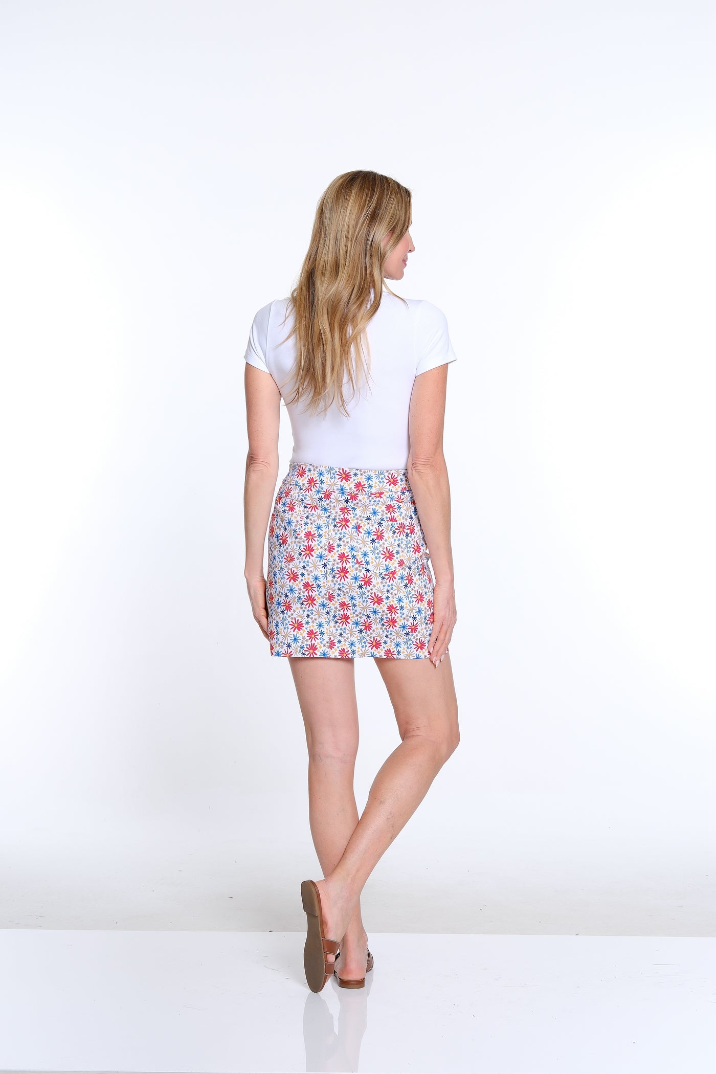 Pull-On Print Skort - Floral Multi