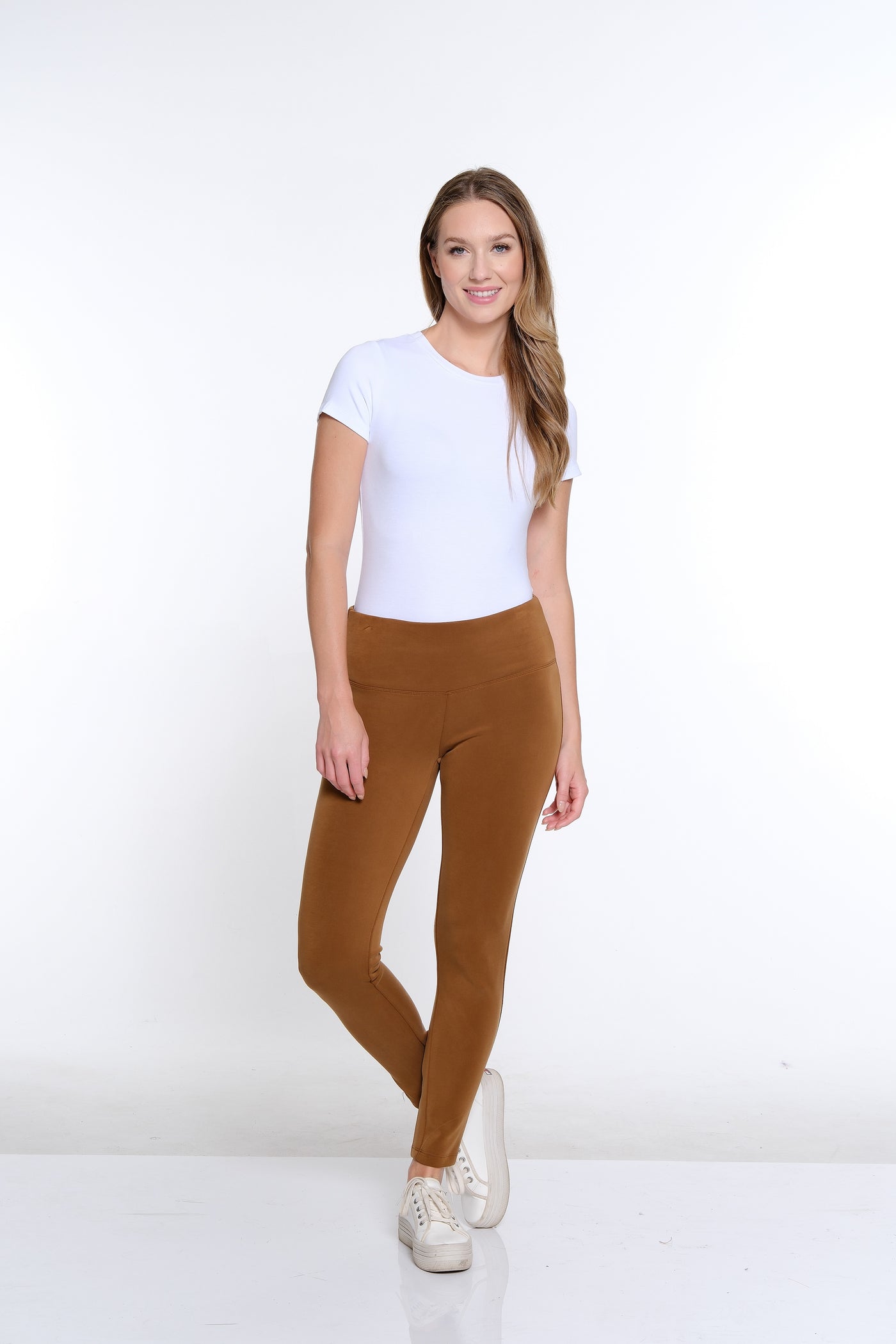 Pull On Ankle Legging- Bark