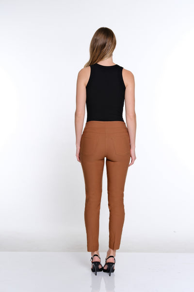 Pull On Ankle Pant- Bark