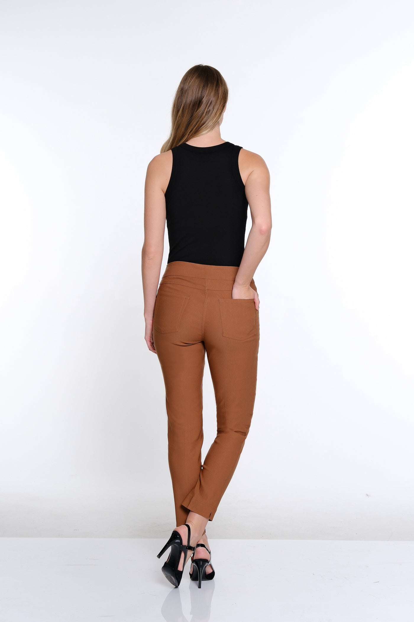 Pull On Ankle Pant- Bark