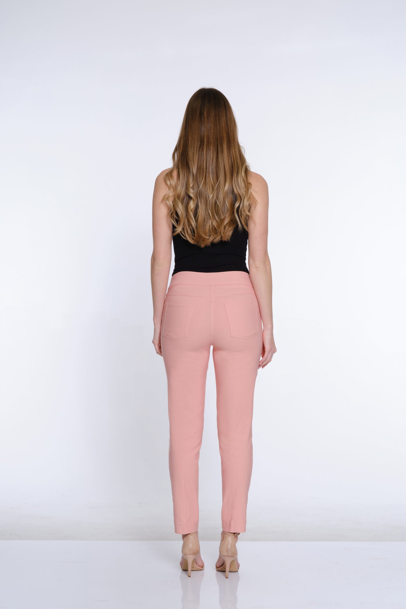 Solid Fine Line Twill Ankle Pant - Blush