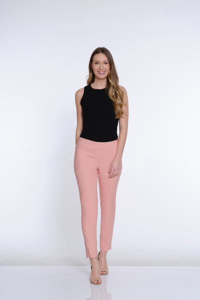 Solid Fine Line Twill Ankle Pant - Blush