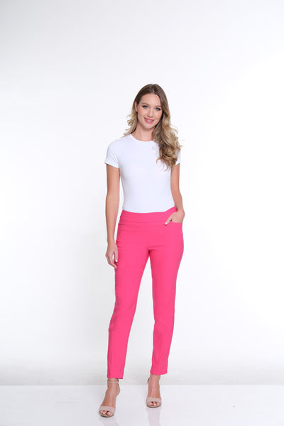 Solid Ankle Pant-Bright Pink