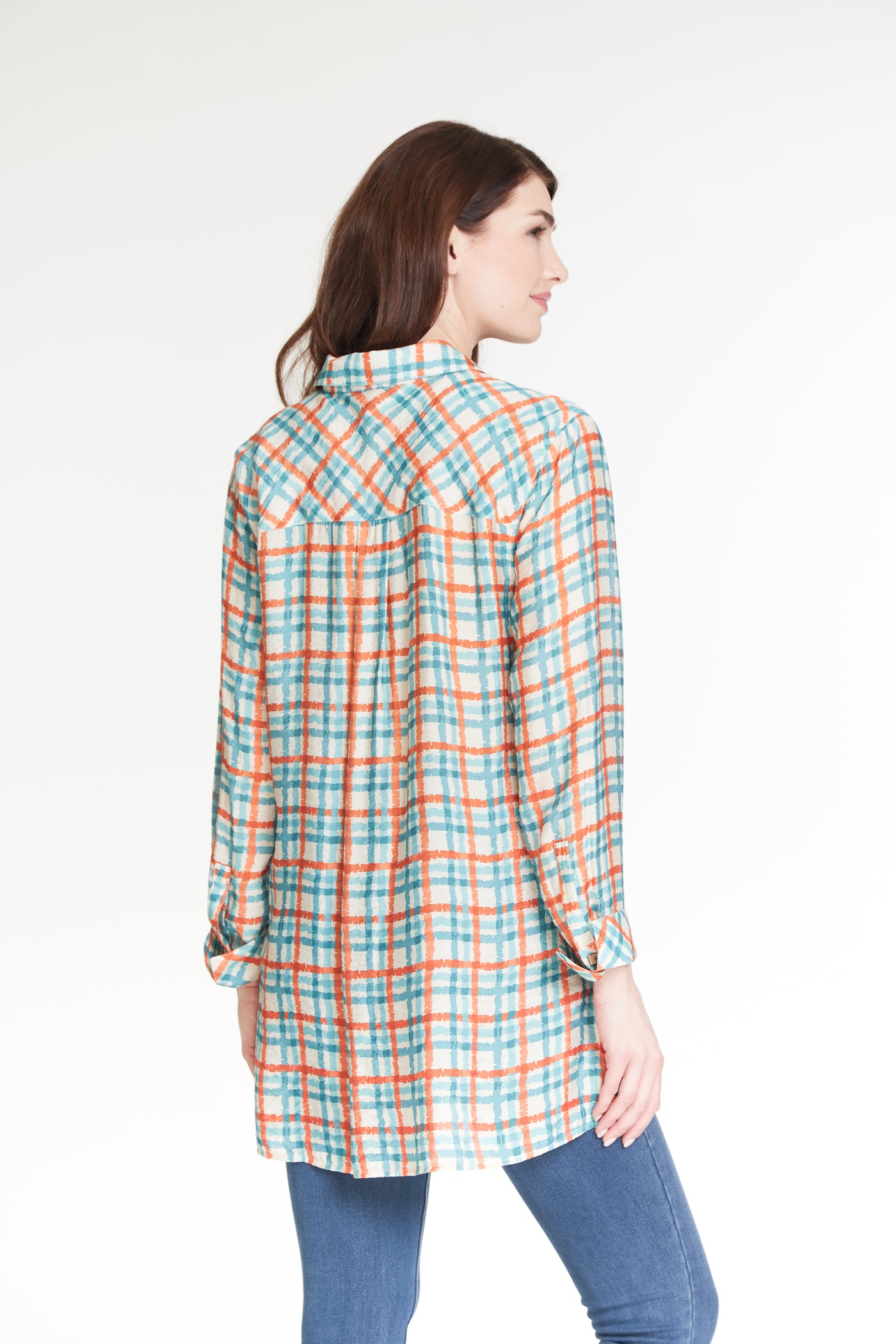 Plaid Crinkle Woven Shirt - Multi