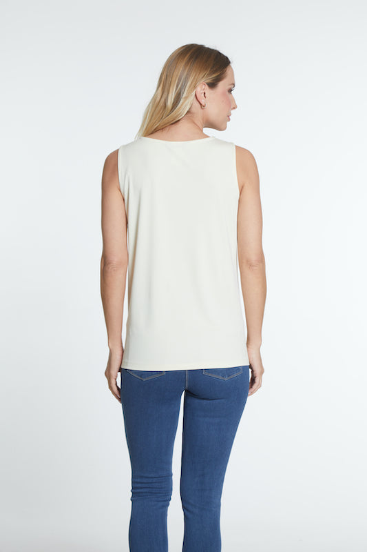 Scoop Neck Tank Top - Ivory