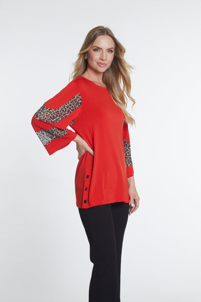 Solid Knit Top - Women's - Scarlet